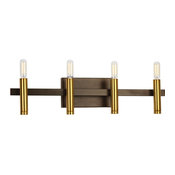 Progress Lighting Draper 4-Light, Bath Light, Antique Bronze