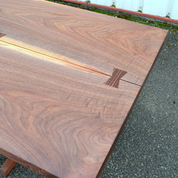 Walnut Dining Table with Nakashima Style Base - Dining Tables