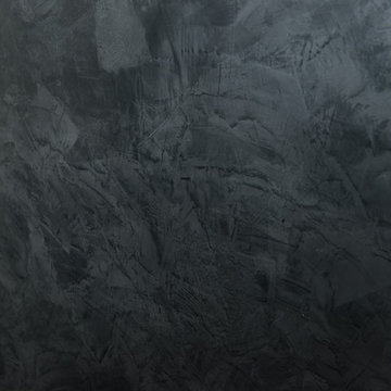 Black Venetian plaster wall