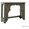 Atlas Rustic Solid Wood Carved Arched-Front Console Table