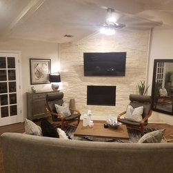 Livingroom redecorated in black, white and grey - Products