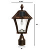 Gama Sonic 106B33 Baytown Bulb 18" Tall LED Outdoor Pier Mount - Brushed Bronze
