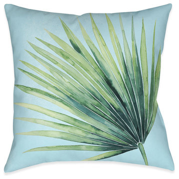 Laural Home Tropical Palm Tree Leaves II Outdoor Decorative Pillow, 20"x20"