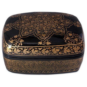 Golden Splendor Papier Mache Box, India