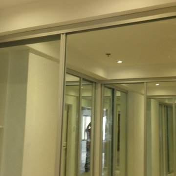 Mirror Wardrobe and Aluminium Cabinets