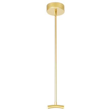 Hoops 1 Light LED Chandelier With Satin Gold Finish