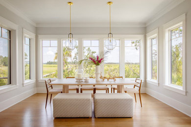 Beach style dining room photo in Charleston