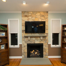 Indoor Masonry Stone Fireplace - Indoor Fireplaces