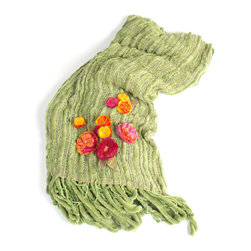 Blossom Throw - Green | MacKenzie-Childs - Throws
