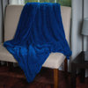 Solid Plush Fleece Sherpa Throw Blanket by Lavish Home, Blue