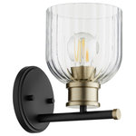 Quorum - Quorum 510-1-6980 Monarch - 1 Light Wall Mount - The Monarch series combines classic refinement witMonarch 1 Light Wall Noir/Aged Brass CleaUL: Suitable for damp locations Energy Star Qualified: n/a ADA Certified: n/a  *Number of Lights: 1-*Wattage:100w Medium Base bulb(s) *Bulb Included:No *Bulb Type:Medium Base *Finish Type:Noir/Aged Brass
