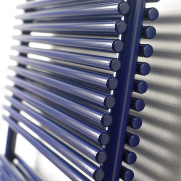 Beautiful blue radiators