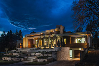 Trendy exterior home photo in Calgary
