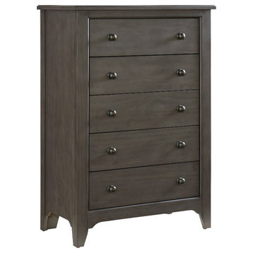 Westwood Design Taylor 5-Drawer Farmhouse Wood Chest in Dusk Gray Finish