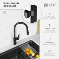 STYLISH Napoli Single Handle Matte Black Pull Down Kitchen Faucet
