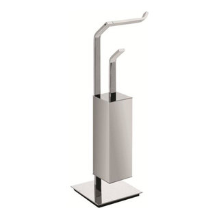 WS Bath Collections Demetra 1902 Polished Chrome Modern Free Standing  Tissue Holder from the Demetra Collection 