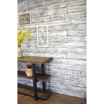 Weathered White and Gray Shiplap, Coverage: 25 Sq. ft., Board Length: 72"