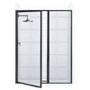 Legend Framed Hinge Swing Shower Door, Inline Panel, Matte Black, 44"x66"