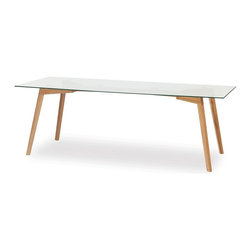 Natural Similda Solid Oak 220x90cmcm Dining Table by Eugenia Minerva for TON - Dining Tables