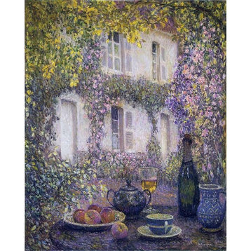 Henri Le Sidaner Table at the Mansion With Flowers Wall Decal