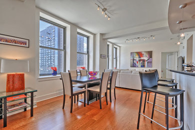 Example of a minimalist dining room design in St Louis