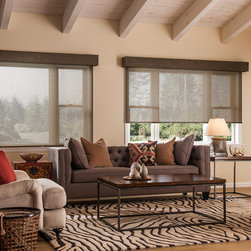 Roller Screen Shades with Fabric Valance - Products