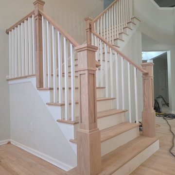 Indoor Railing Installation & Stair Tread Replacement