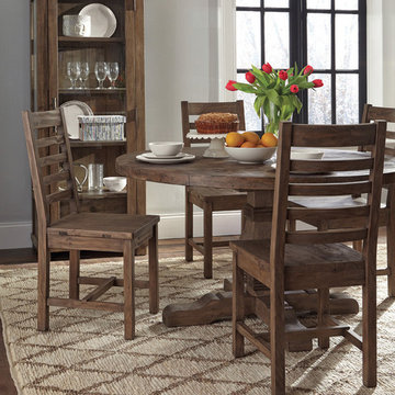 Quincy Reclaimed Pine Round Dining Table by Kosas Home