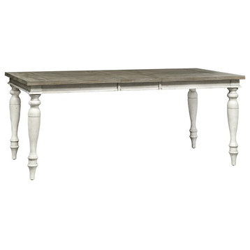 Rectangular Leg Table - Traditional, White