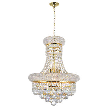 CWI LIGHTING 8001P14G 6 Light Chandelier with Gold finish