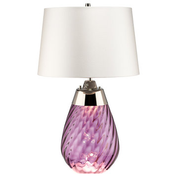 Lucas Mckearn Large Lena Iron And Glass Table Lamp, Plum Finish TLG3027S-OWSS