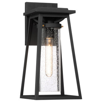 The Great Outdoors 72713 Lanister Court 1 Light 16" Tall Outdoor - Black / Gold