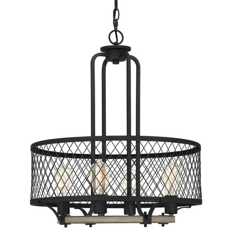 Quoizel BEO2821 Benton 4 Light 21"W Drum Chandelier - Distressed Iron