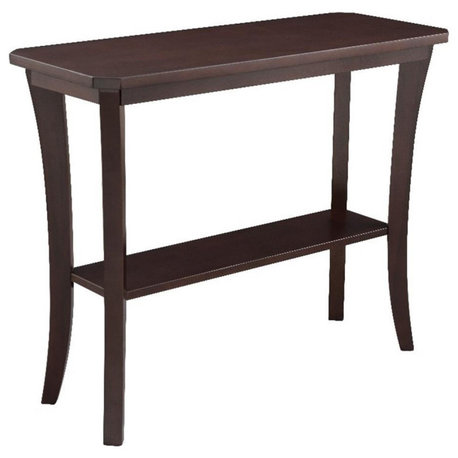 Leick Boa Wood Console Table in Chocolate Cherry