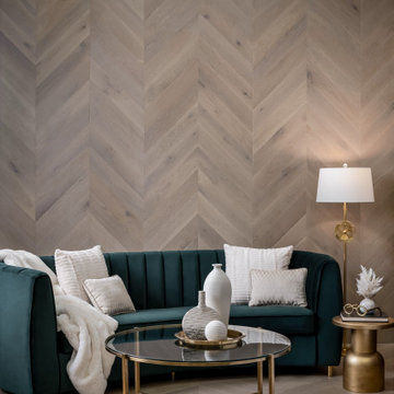 Wire Brushed White Oak Chevron Character Atlantis Hardwood Floors