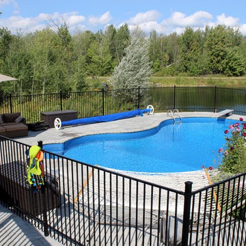 Custom Pool Overlooking Lake