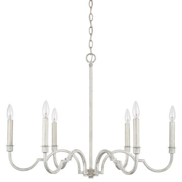 Capital Lighting 438561 Demi 6 Light 32"W Taper Candle Chandelier - Winter