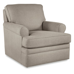 Roxie Swivel chair by La-Z-Boy shown in Dove - Products