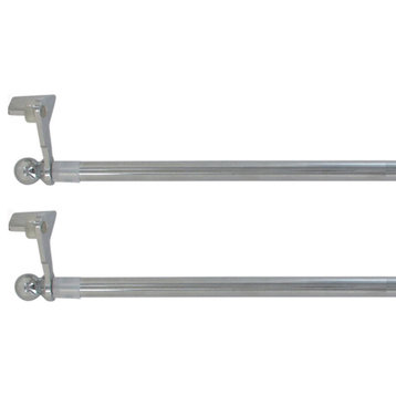 Adjustable Tension Rod FixVit Diam 0.5", Chrome, 31" to 47", Sold by 2