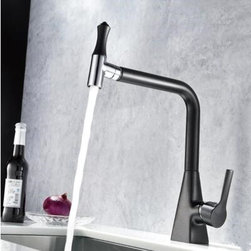 Act Design Brass Black Printed Universal Rotation Spout Kitchen Faucets T0319B - Kitchen Faucets