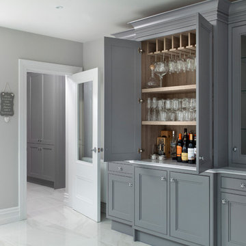 Stepped shaker handpainted kitchen - Foxrock