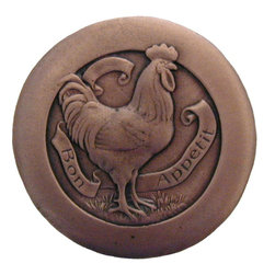 Inviting Home Inc. - Rooster Knobs, Antique-Style Copper - Cabinet And Drawer Knobs