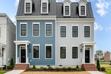 Transitional exterior home idea in Richmond