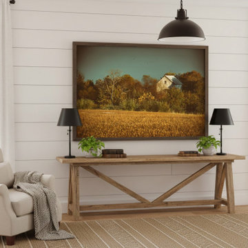Abandoned Barn In The Trees Aged Colorized Modern Farmhouse Style Wall Art