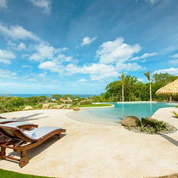 Beach entrance, pool design