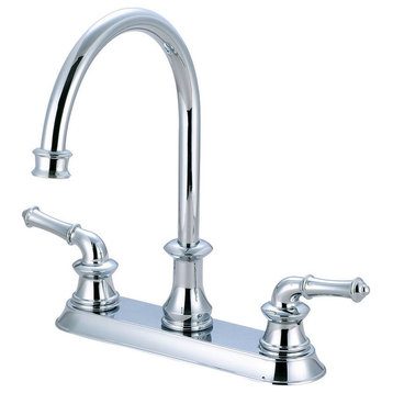 Del Mar Two Handle Kitchen Faucet, Polished Chrome