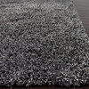 Gray /Black Solid Pattern Shag Rug - ND03, 8x10