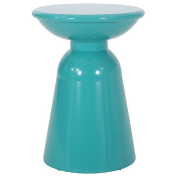 Soto Outdoor Metal Side Table, Teal