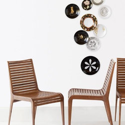 Slatted Walnut Chair - Dining Chairs