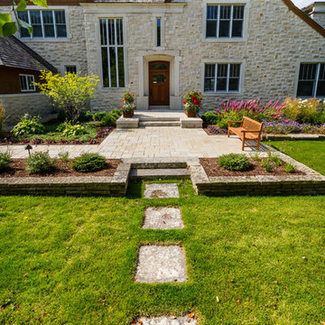Contemporary Front Yard Landscape - Brookfield